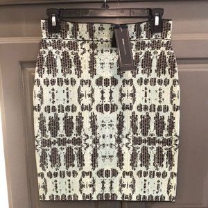 BCBG Max Azria snake-print bodycon skirt